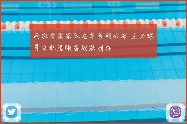 西班牙国家队名单号码公布 主力球员分配清晰备战欧洲杯